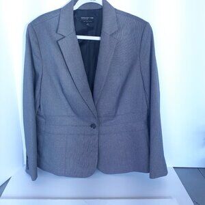 Jones New York Stretch Women's Gray Blazer Jacket With Button Closure‎ Siz…